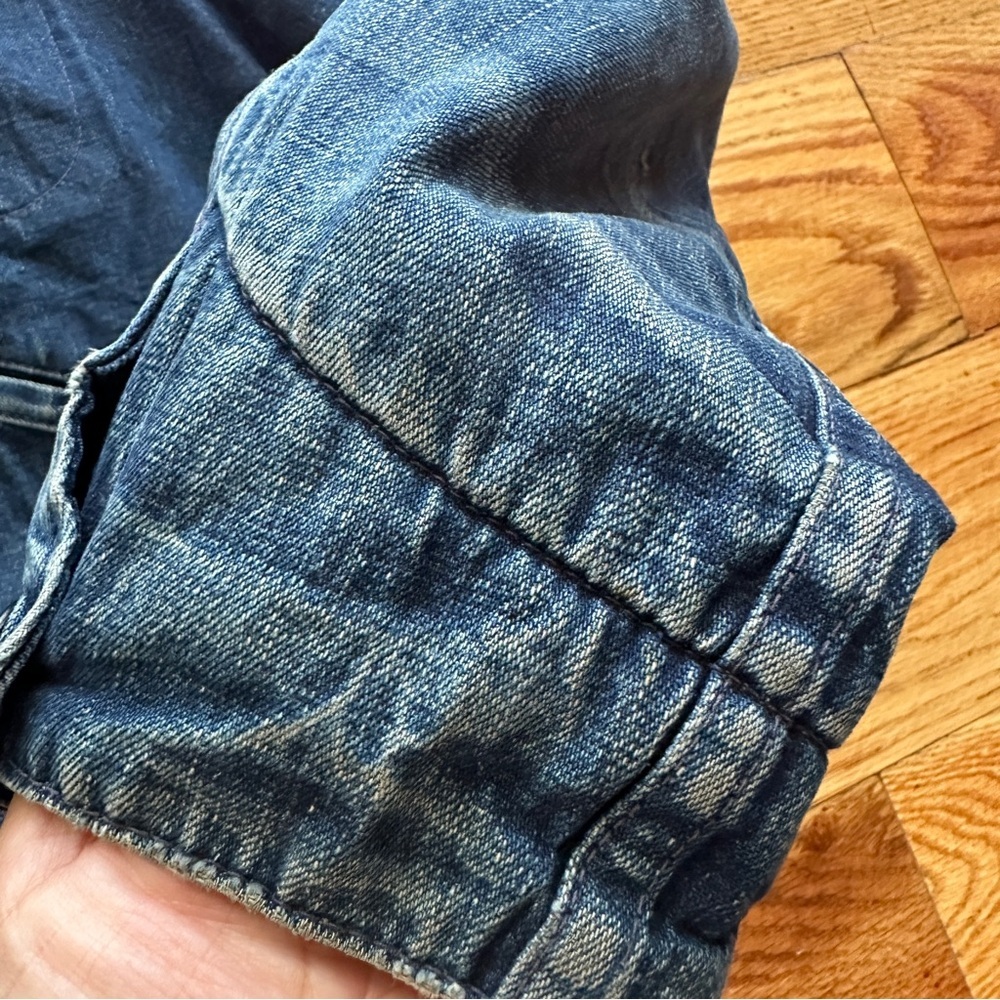 Vintage Blanket Lined Denim Men’s Chore Jacket Detroit Style Size 40 - Picture 10 of 16